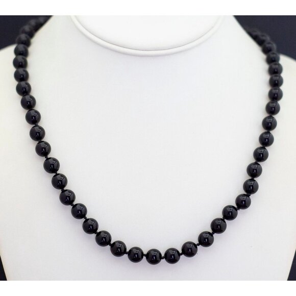 Bead The Night Black Beaded Necklace, 36 inch - G38 - Picture 2 of 3